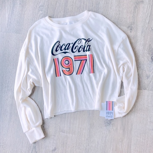 Coca Cola Tops - Coca-Cola 1971 Cropped Sweatshirt Large